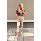 Dotty húzott ujjú felső