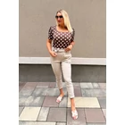 Dotty húzott ujjú felső