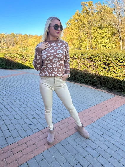 Elena bőrhatású nadrág